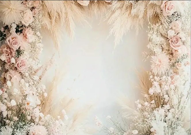 Champêtre fleurs roses